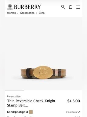 Burberry Reversible Belt